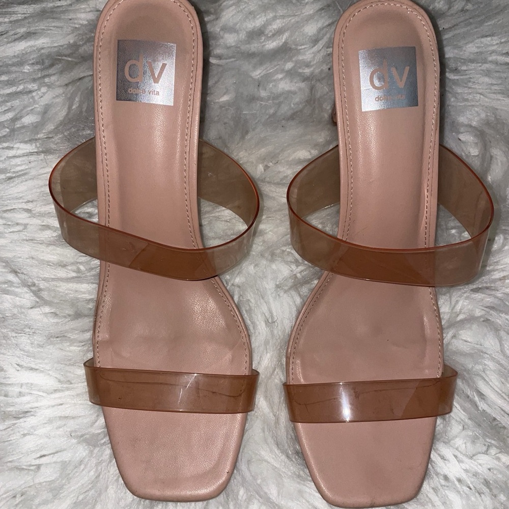 DV by Dolce Vita Mauve Rose Heels with Block Heel and Square Toe SIZE 12